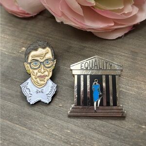 Ruth Bader Ginsburg Pin and Equality Pin